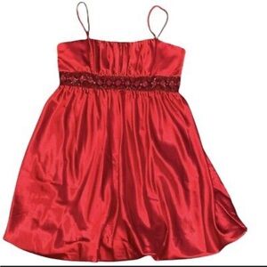 Red formal dress
